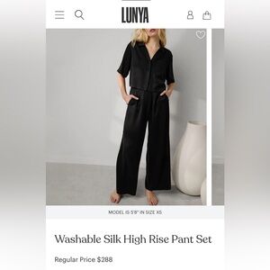 Lunya Washable Silk Highrise Pant Set